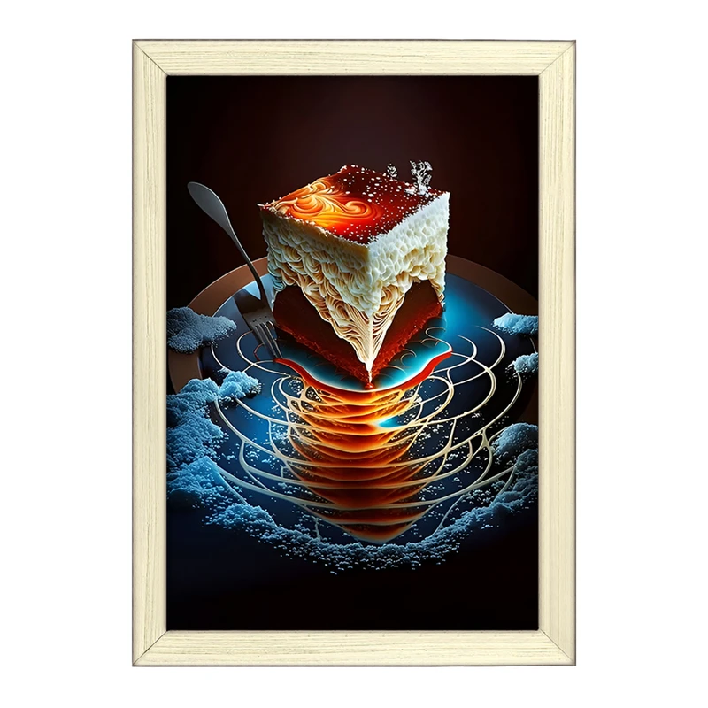 تابلو خندالو طرح برش کیک کهکشانی کد F12673