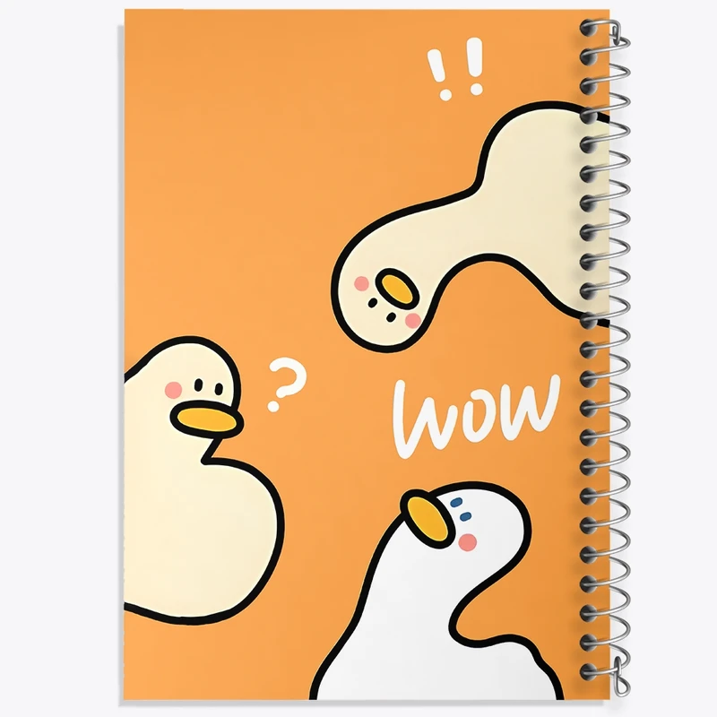 دفتر ژورنال نویسی 50 برگ خندالو مدل نقطه ای طرح اردک های خنگ کد N7117