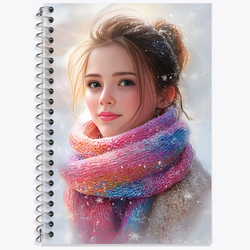 دفتر زبان 50 برگ خندالو مدل دو خط طرح دخترانه کد F11856