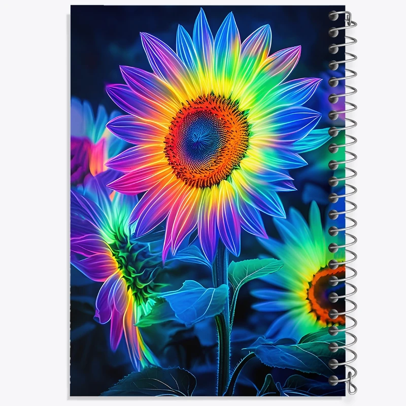 دفتر ژورنال نویسی 50 برگ خندالو مدل نقطه ای طرح گل رنگی کد F12094