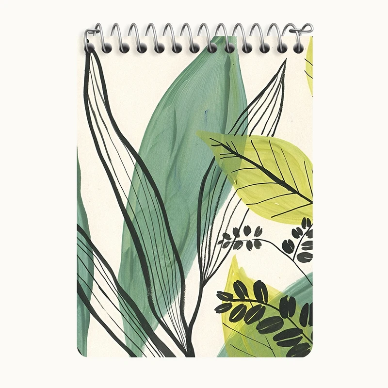 دفتر یادداشت 50 برگ خندالو طرح برگ و گیاه کد N6783