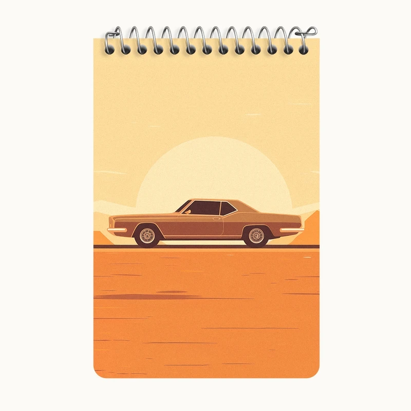 دفتر یادداشت 50 برگ خندالو طرح ماشین کلاسیک کد F3020