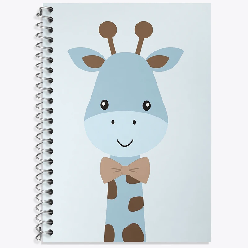 دفتر زبان دوخط 50 برگ خندالو طرح زرافه بامزه کد F3198