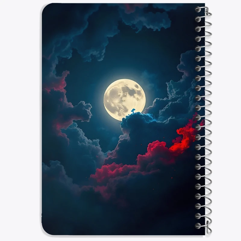 دفتر یادداشت 50 برگ خندالو طرح ماه (Moon) کد N3405