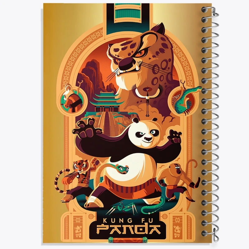 دفتر شطرنجی 50 برگ خندالو طرح پاندا کونگ فو کار کد F4869