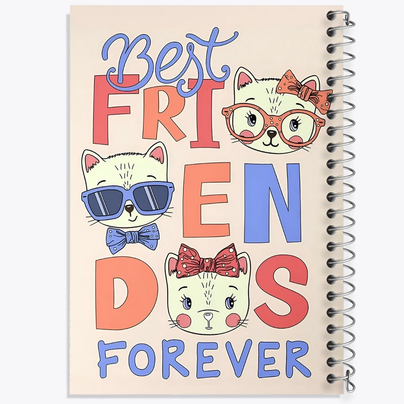دفتر طراحی 50 برگ خندالو طرح Best Friendos Forever کد N6934