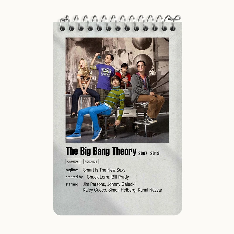 دفتر یادداشت 50 برگ خندالو طرح تئوری بیگ بنگ (The Big Bang Theory) کد F11278