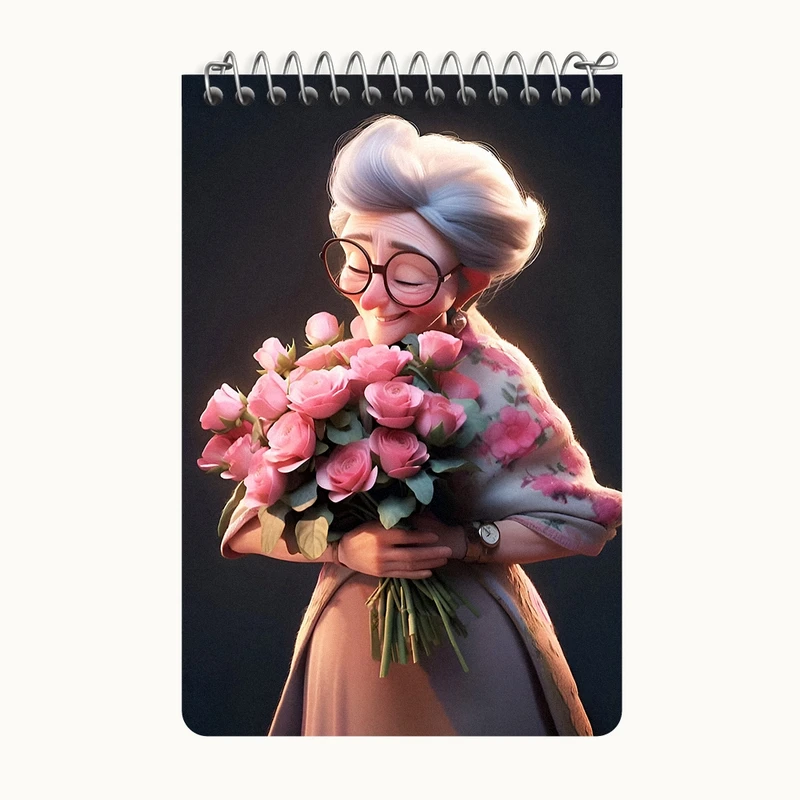 دفتر یادداشت 50 برگ خندالو طرح روز مادر کد F5796