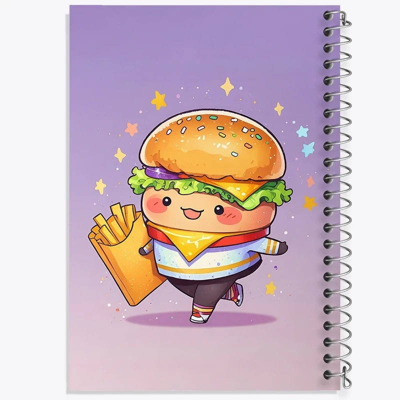 دفتر شطرنجی 50 برگ خندالو طرح همبرگر توپولو کد N8178