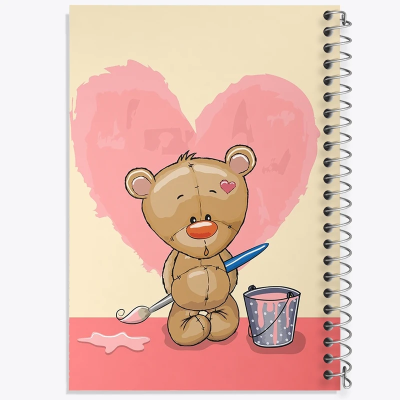 دفتر طراحی 50 برگ خندالو طرح عاشقانه  کد 1872