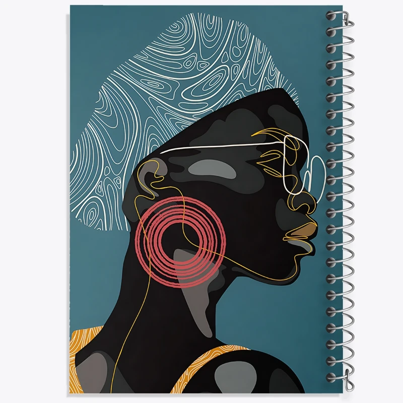 دفتر شطرنجی 50 برگ خندالو طرح زن آفریقایی کد F4796