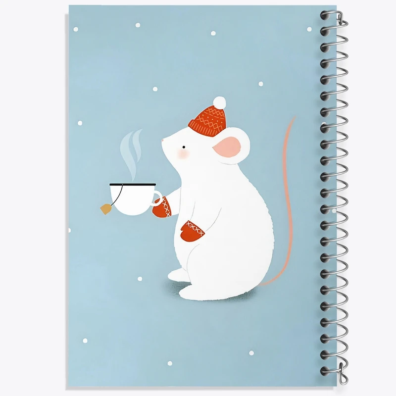 دفتر لیست خرید 50 برگ خندالو طرح موش و زمستان کد F8760