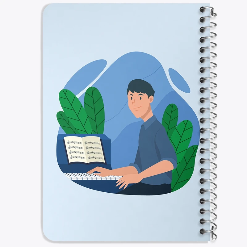 دفتر یادداشت 50 برگ خندالو طرح نوازنده کد F3644
