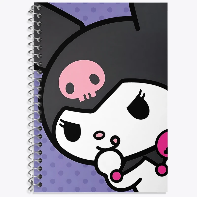 دفتر لغت 50 برگ خندالو طرح کرومی (Kuromi) کد N9058