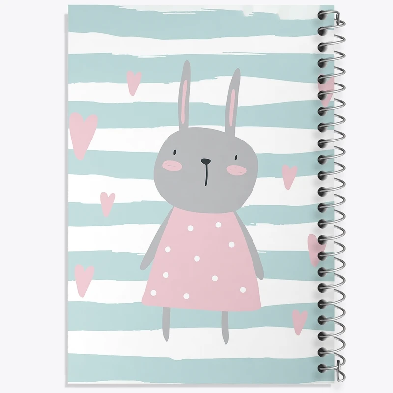 دفتر طراحی 50 برگ خندالو طرح خرگوش کیوت کد F2532