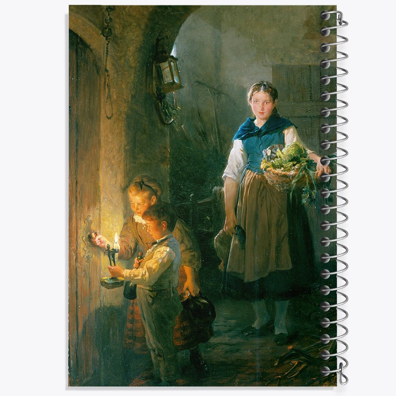 دفتر مشق 50 برگ خندالو طرح نقاشی خدمتکار آشپزخانه با کودکان اثر فلیکس شلزینگر کد F12310