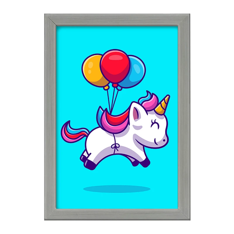 تابلو خندالو طرح اسب تک شاخ یونیکورن  کد 3822