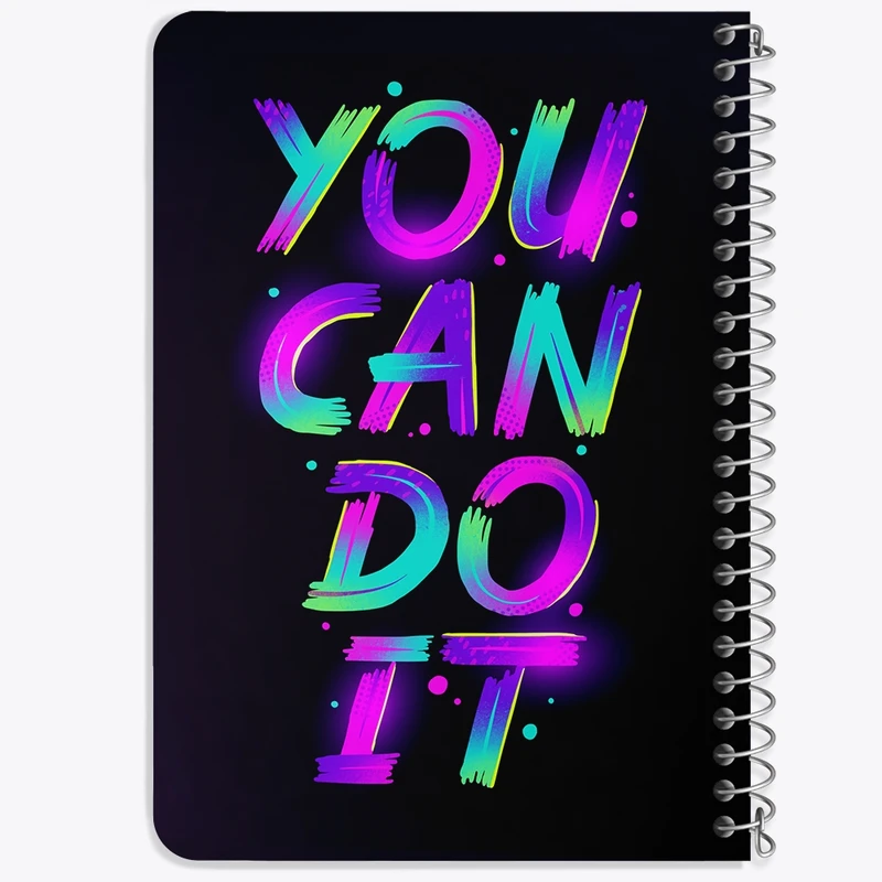دفتر یادداشت 50 برگ خندالو طرح You Can Do It کد F1503