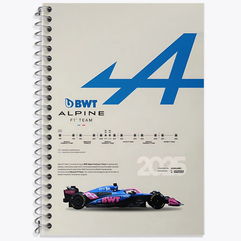 دفتر زبان دوخط 50 برگ خندالو طرح آلپاین (Alpine) کد F13490