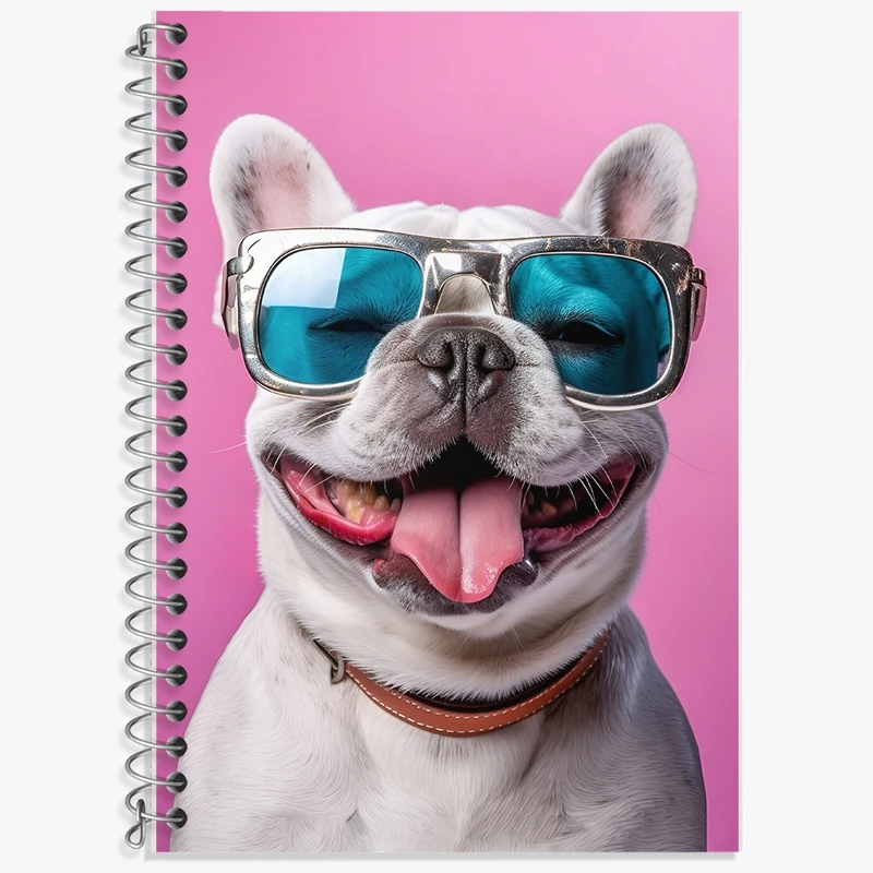 دفتر زبان 50 برگ خندالو مدل سه خط طرح سگ بامزه کد F10731