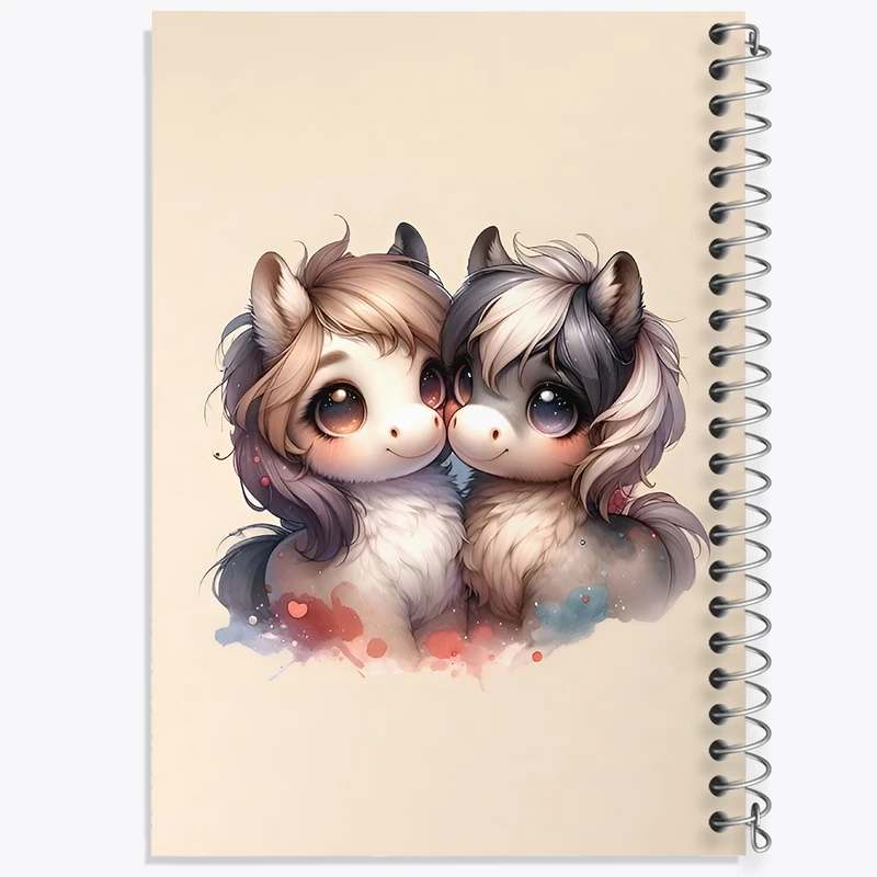 دفتر ژورنال نویسی 50 برگ خندالو مدل نقطه ای طرح اسب های کوچولو کد N6493