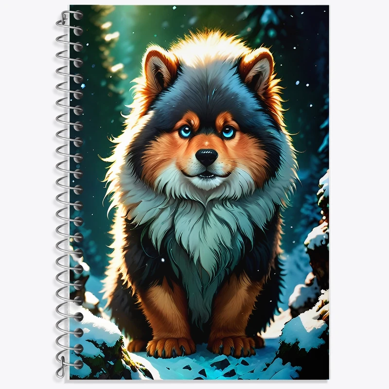 دفتر زبان 50 برگ خندالو مدل سه خط طرح سگ کد F8578