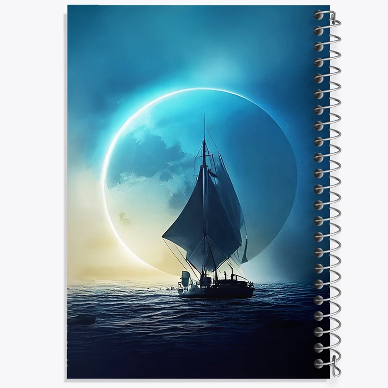 دفتر نقاشی 50 برگ خندالو طرح قایق و دریا کد F4272