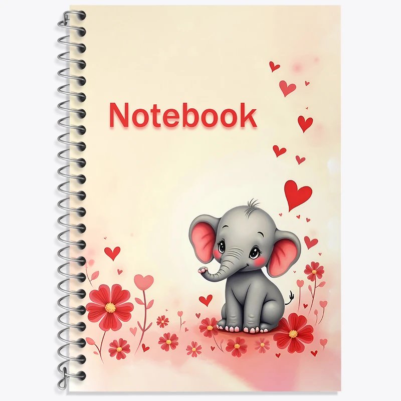 دفتر نت موسیقی 50 برگ خندالو طرح فیل کوچولو کد N6451