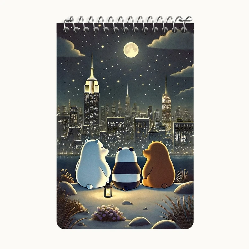 دفتر یادداشت 50 برگ خندالو طرح سه خرس کله پوک کد F8755