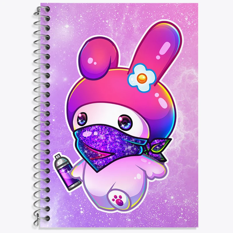 دفتر نت موسیقی 50 برگ خندالو طرح کرومی (Kuromi) کد N7798