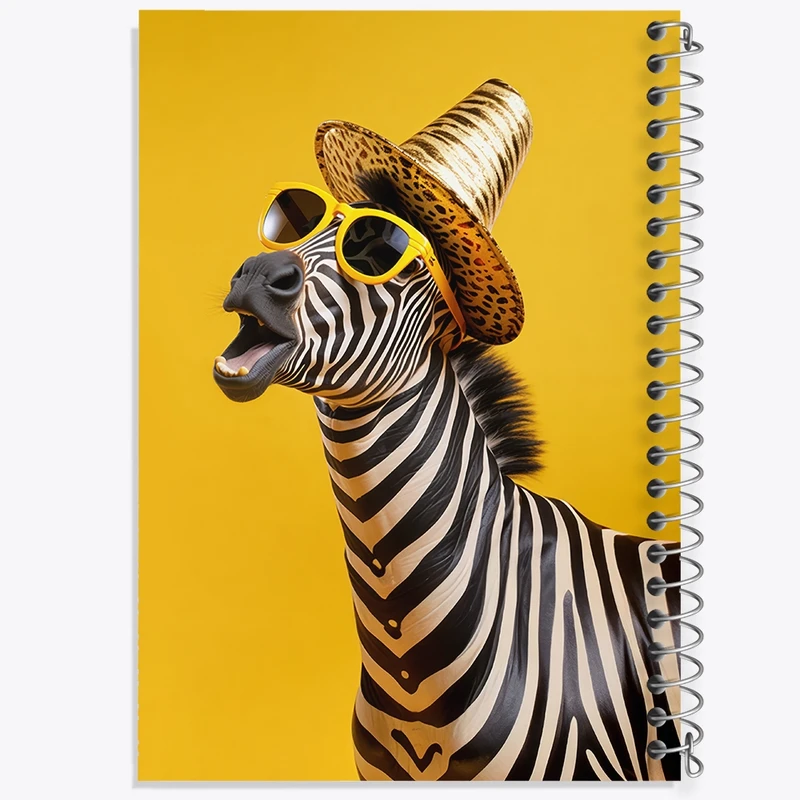 دفتر شطرنجی 50 برگ خندالو طرح گورخر کیوت کد F3015