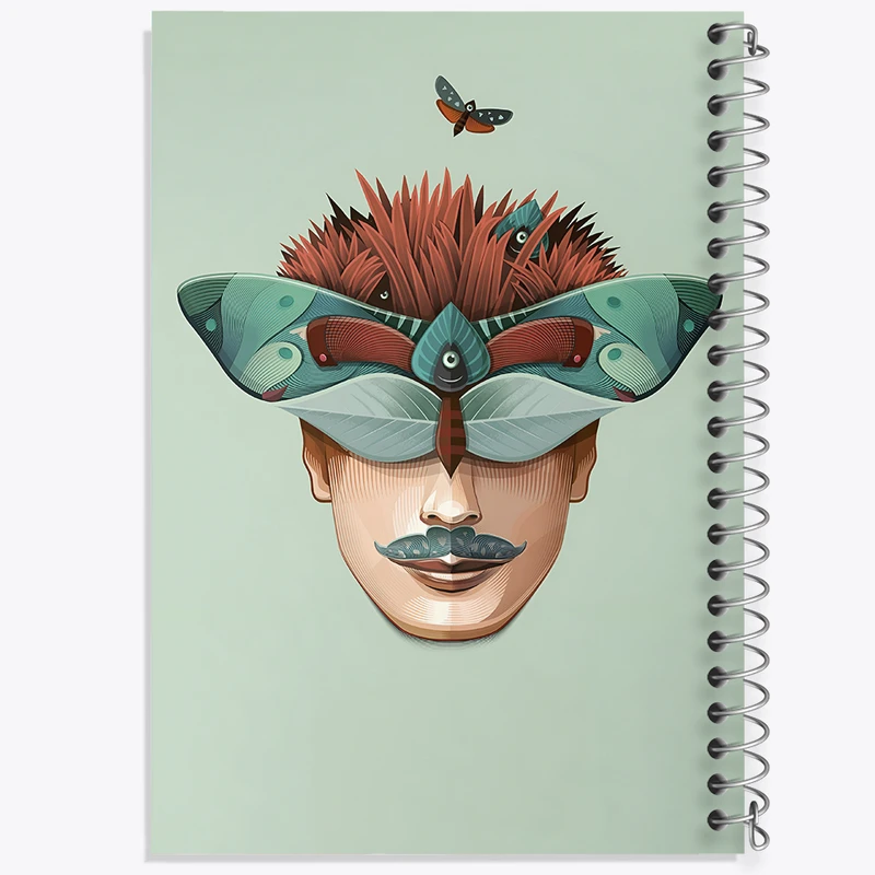 دفتر مشق 100 برگ خندالو طرح سر پروانه کد F10842