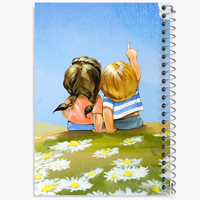 دفتر ژورنال نویسی 50 برگ خندالو مدل نقطه ای طرح دخترانه کودکانه کد F10932