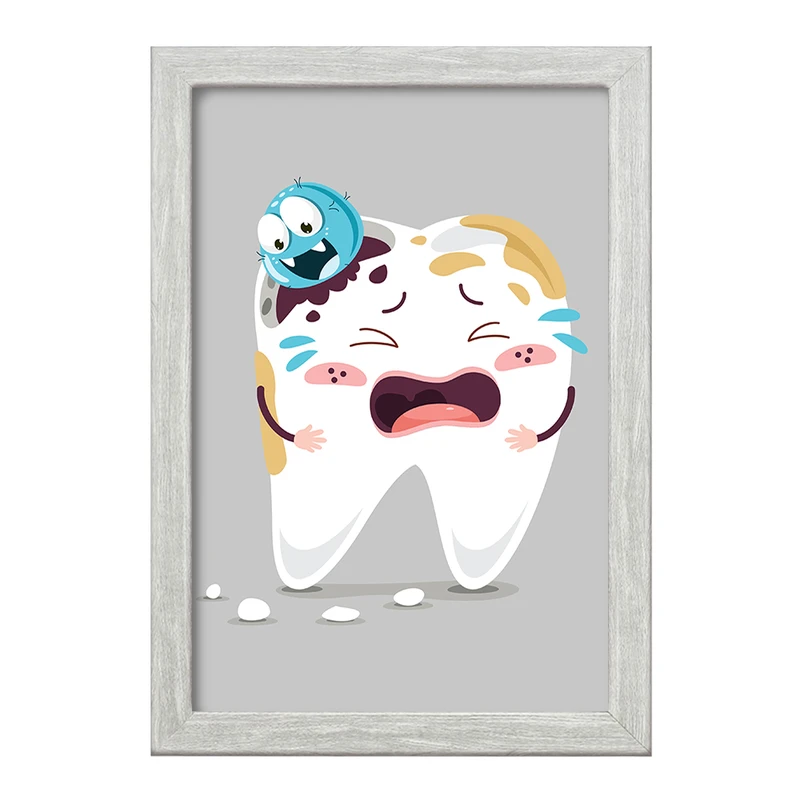 تابلو خندالو طرح دندان و دندان پزشکی کودکانه کد 36750