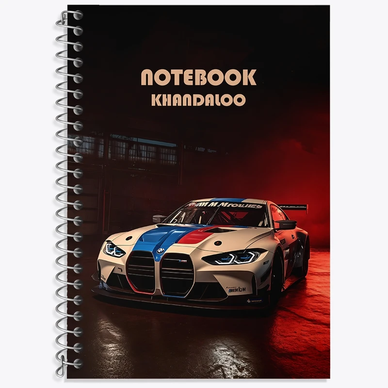 دفتر زبان 50 برگ خندالو مدل سه خط طرح بی ام دبلیو (BMW M4) کد N7521