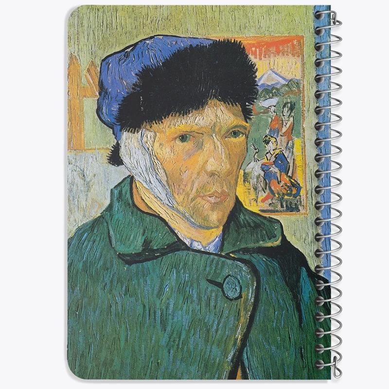 دفتر یادداشت 50 برگ خندالو طرح سلف پرتره ونسان ونگوگ (Van Gogh) کد 36810