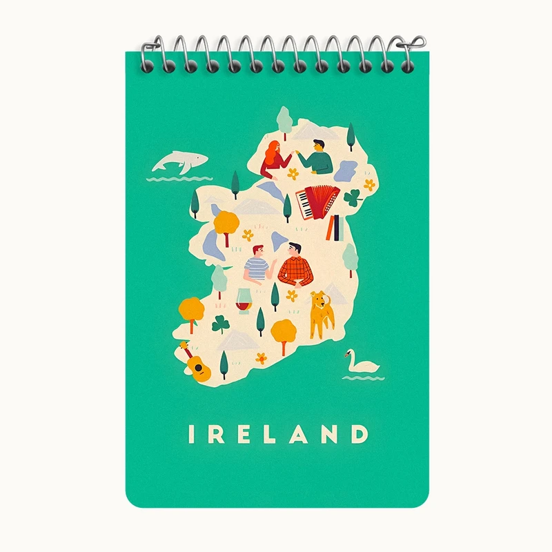 دفتر یادداشت 50 برگ خندالو طرح ایرلند (Ireland) کد F14365