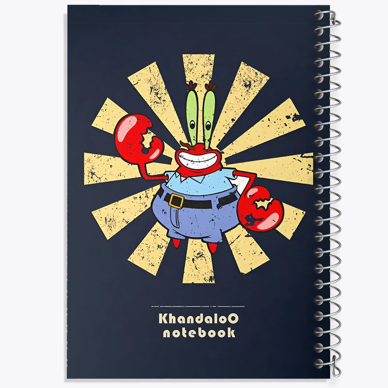 دفتر مشق 100 برگ خندالو طرح آقای خرچنگ کد N9448