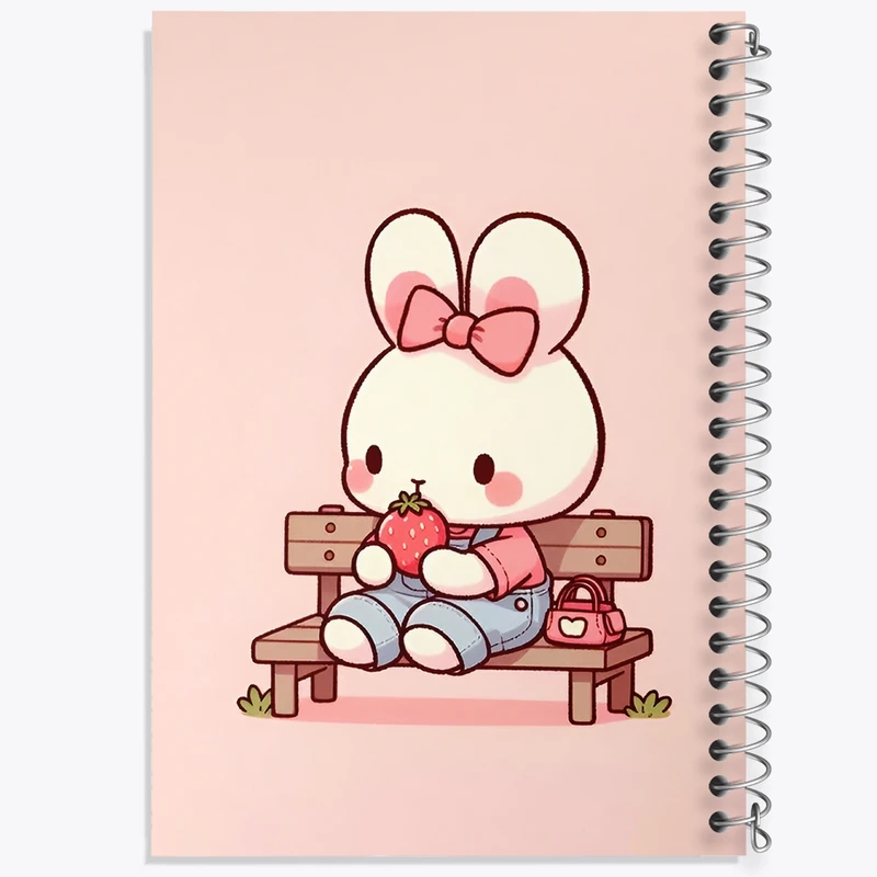 دفتر طراحی 50 برگ خندالو طرح خرگوش کیوت کد N4785