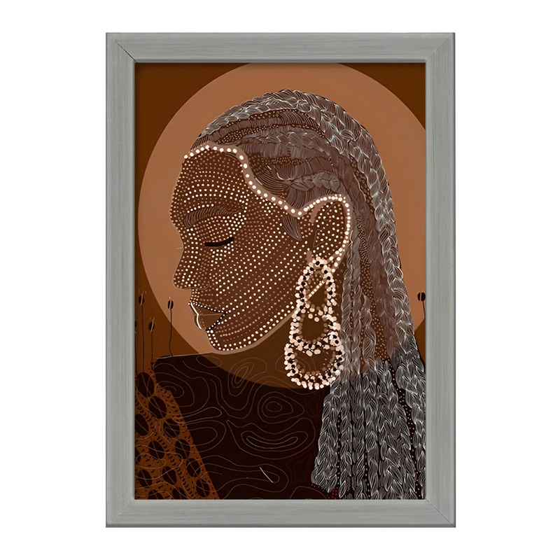 تابلو خندالو طرح زن آفریقایی کد F4797