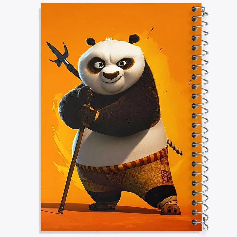 دفتر شطرنجی 50 برگ خندالو طرح پاندا کونگ فو کار کد F10353