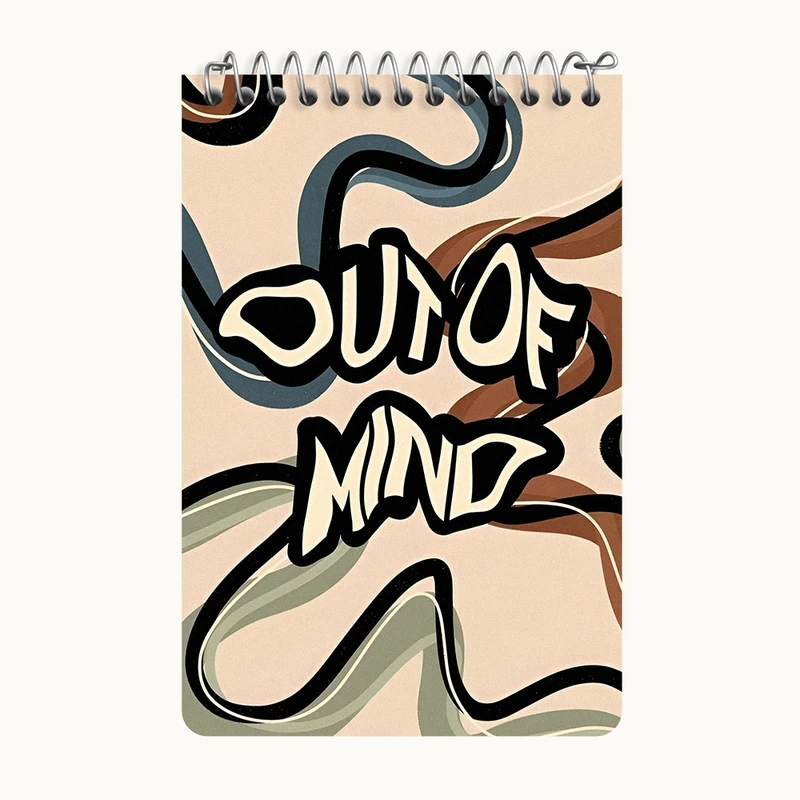 دفتر یادداشت 50 برگ خندالو طرح Out Of Mind کد F3912