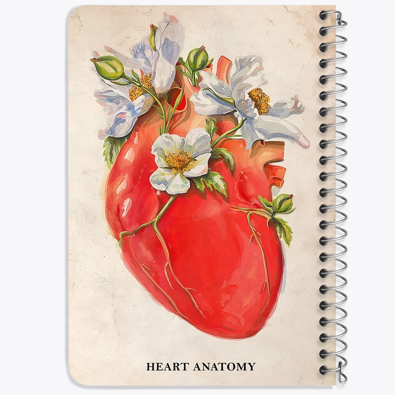 دفتر یادداشت 50 برگ خندالو طرح آناتومی قلب (Heart Anatomy) کد F14006