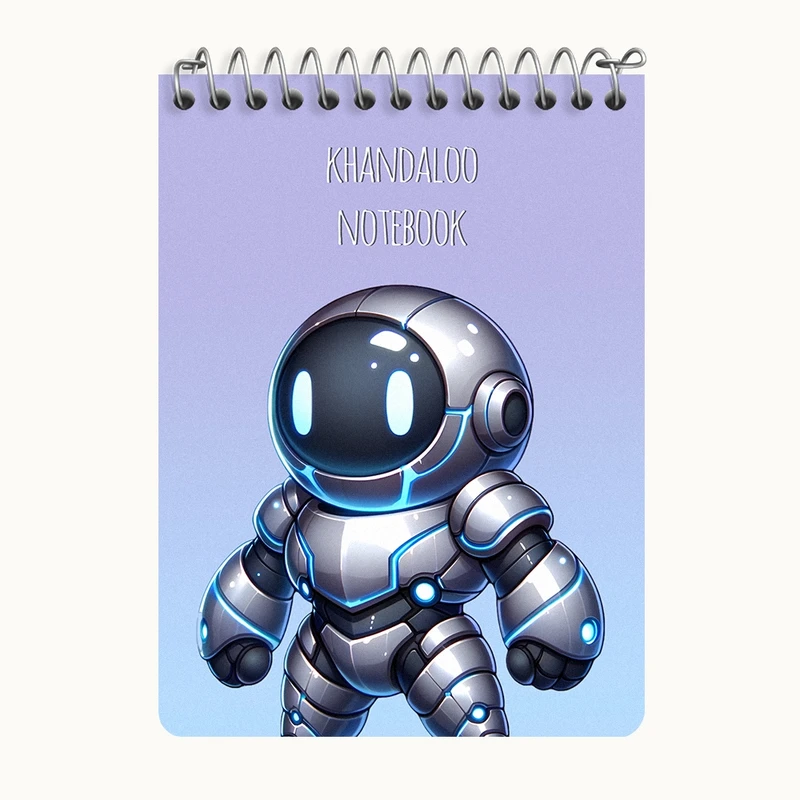 دفتر یادداشت 50 برگ خندالو طرح ربات بامزه کد N8332
