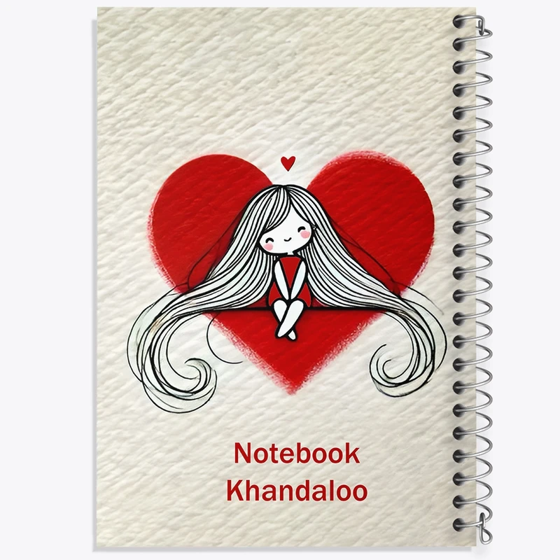 دفتر شطرنجی 50 برگ خندالو طرح دخترانه کیوت کد N7017