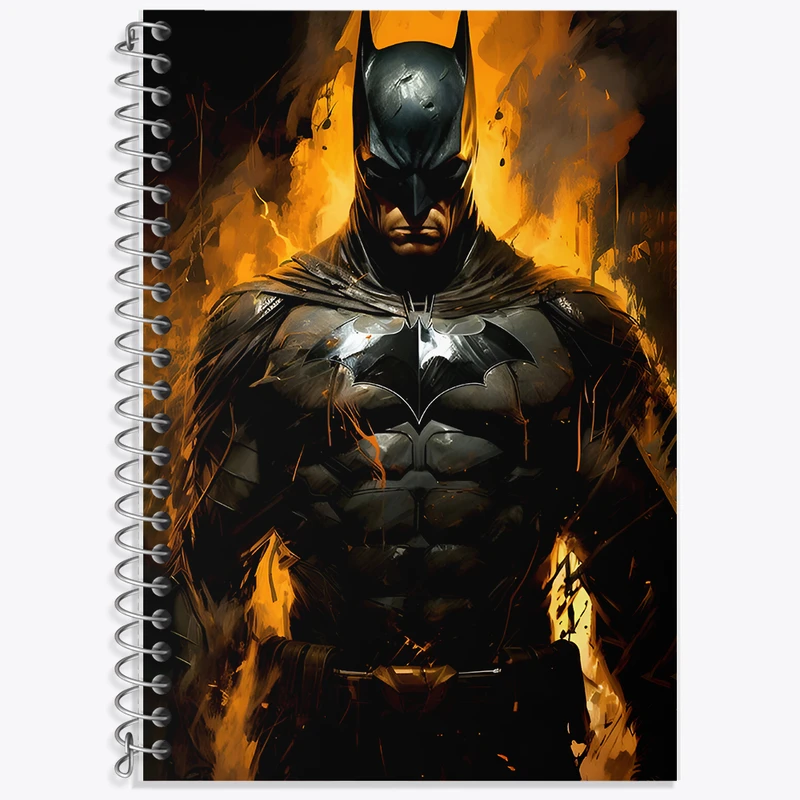 دفتر زبان 50 برگ خندالو مدل دو خط طرح بتمن (Batman) کد F9146