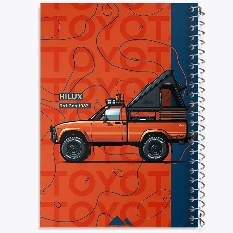 دفتر مشق 50 برگ خندالو طرح هایلوکس (Hilux) کد F14167