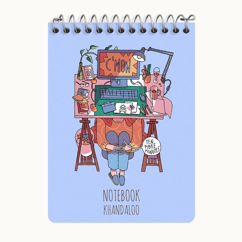 دفتر یادداشت 50 برگ خندالو طرح میز طراح کد N7789