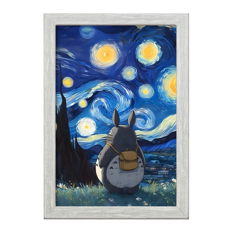 تابلو خندالو طرح توتورو و شب پر ستاره کد F5066