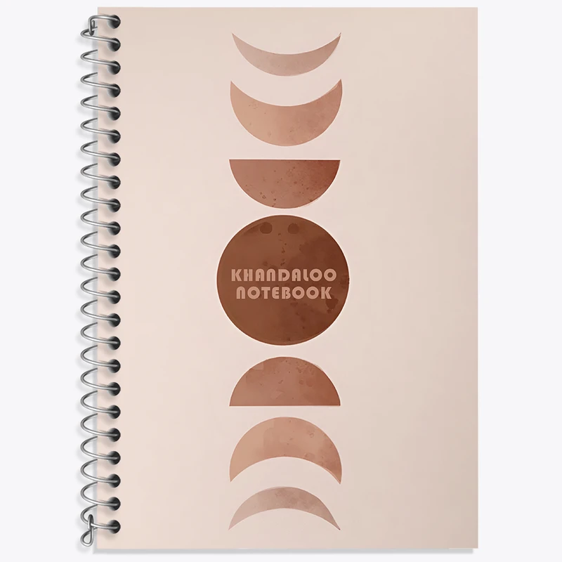 دفتر زبان 50 برگ خندالو مدل دو خط طرح تکامل ماه کد N8646